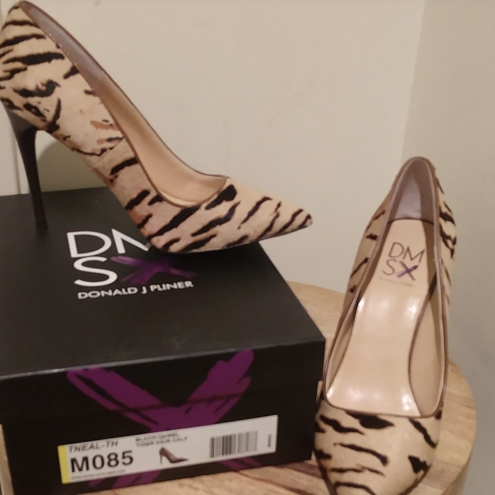 4-1/2 inch stiletto calf hair shoes